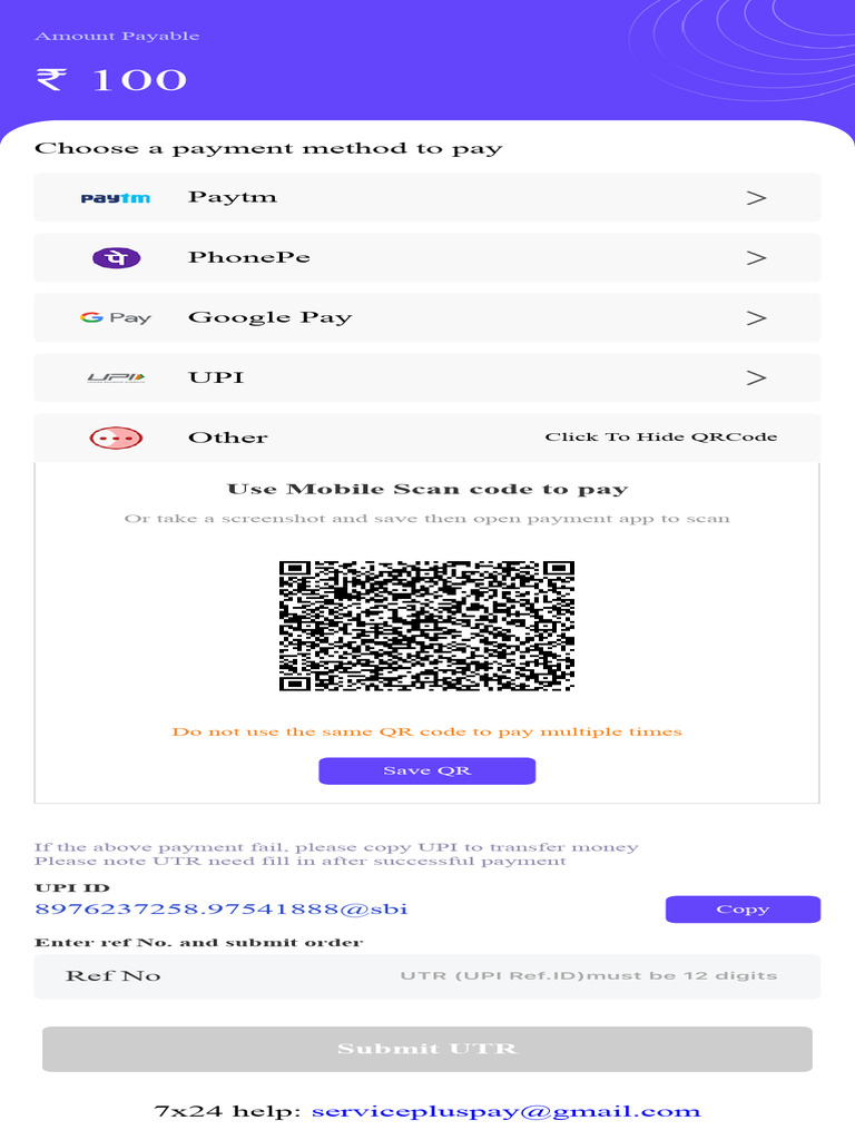Payment Instructions for UPI Transactions | PDF