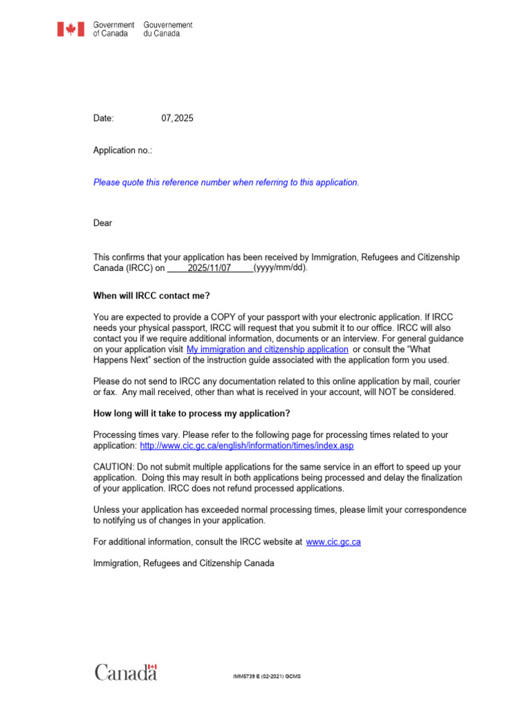 IRCC Application Confirmation Guide | PDF | Employment | Foreign Worker
