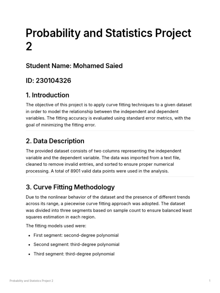 Final Report Project 2 v2 | PDF | Statistics | Errors And Residuals