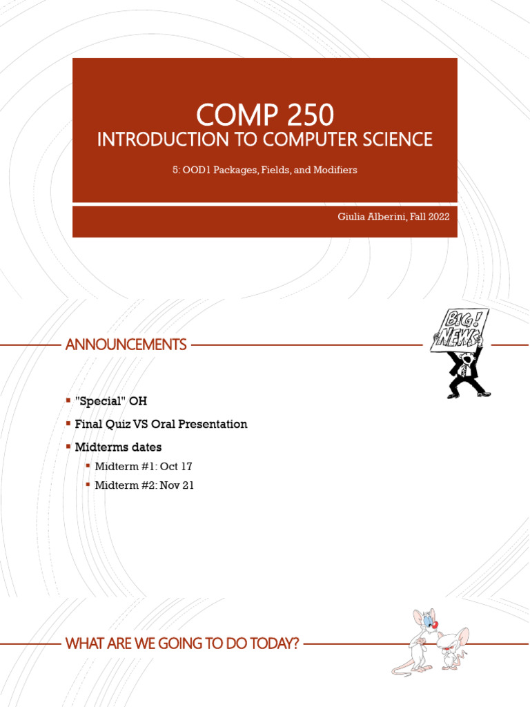 5 - OOD1 Packages%2C Fields%2C and Modifiers - Copy | PDF | Class ...