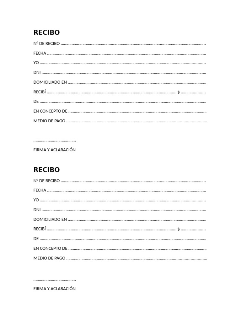 Recibo 2 | PDF