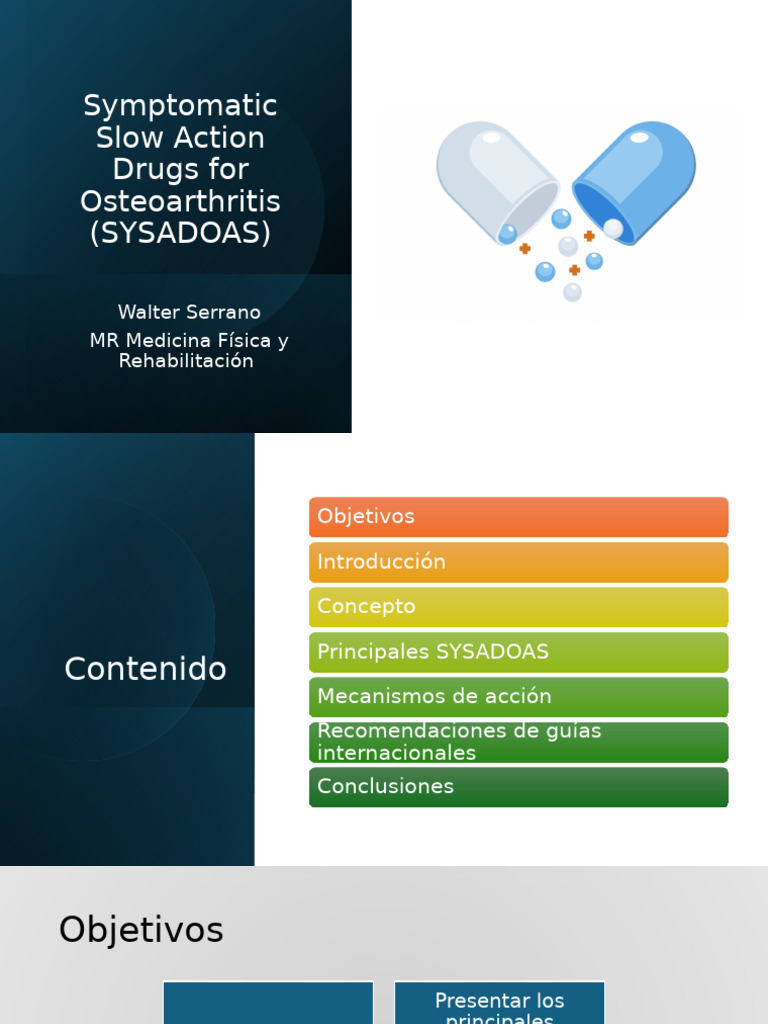SYSADOAS: Tratamiento de Osteoartritis | PDF | Especialidades Medicas ...