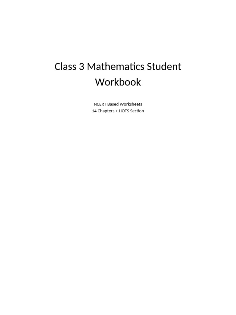 Class_3_Maths_Student_Workbook_Ch1to14_FULL | PDF | Shape | Rectangle