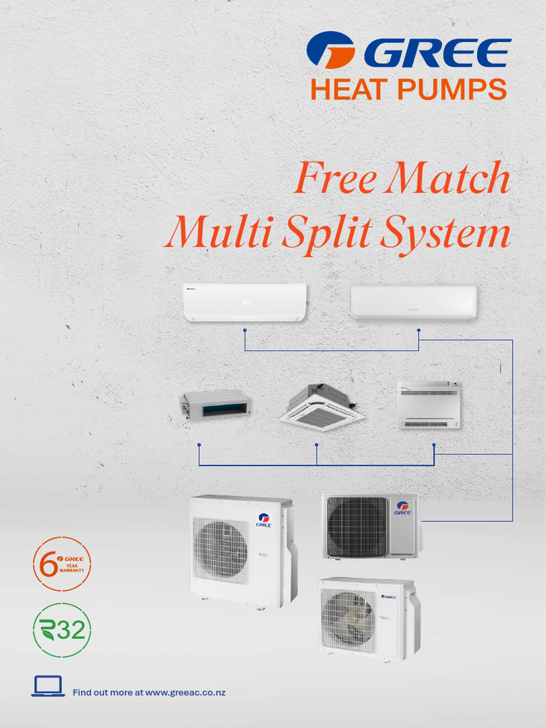 Gree Free Match Multi Split System Guide | PDF | Power Inverter | Air ...