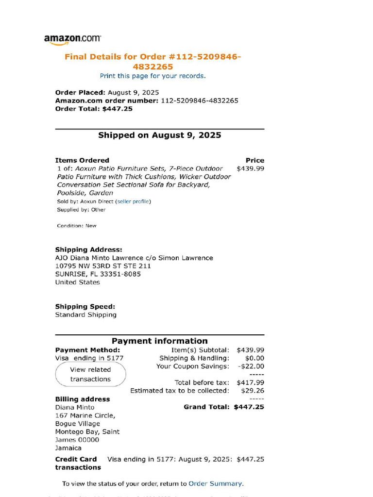 Amazon Order | PDF