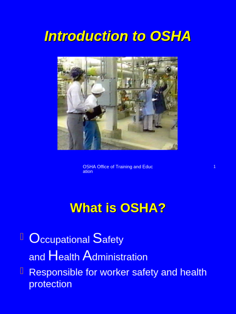 Understanding OSHA: Safety Standards & Rights | PDF | Occupational ...
