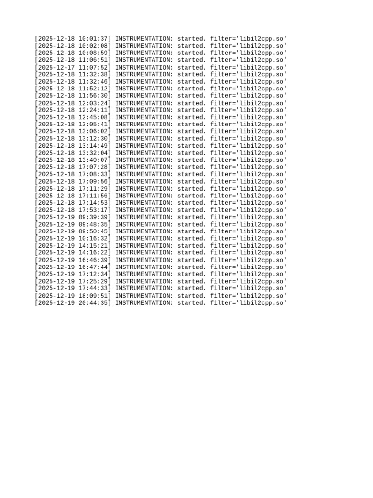 libil2cpp.so Instrumentation Logs | PDF