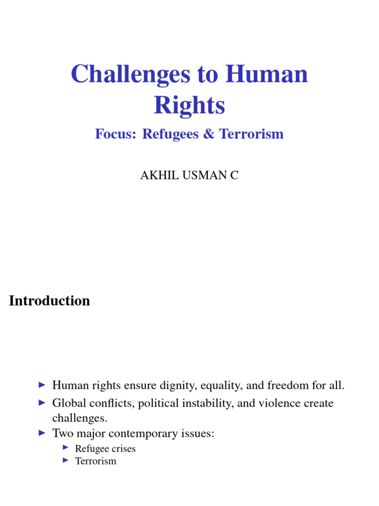 Challenges of Human Rights | PDF | Refugee | Human Rights