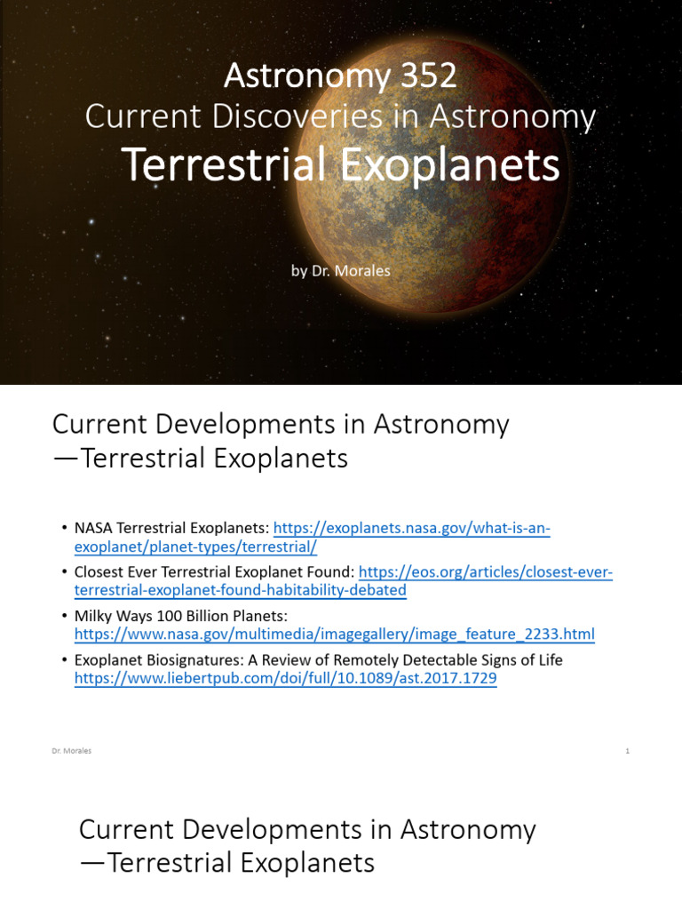 Unit+5+ +Terrestrial+Exoplanets | PDF | Terrestrial Planets | Exoplanet