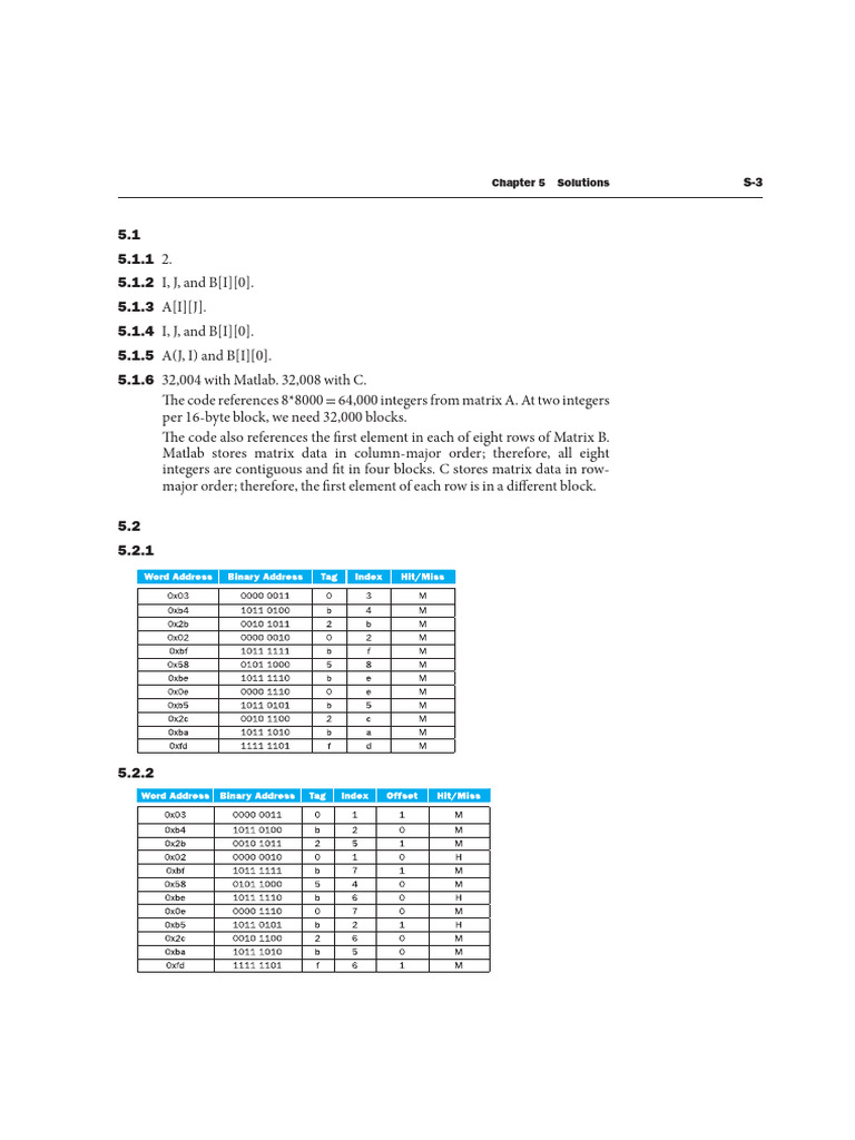 computer oragnization ch.5 solution | PDF | Cpu Cache | Cache (Computing)
