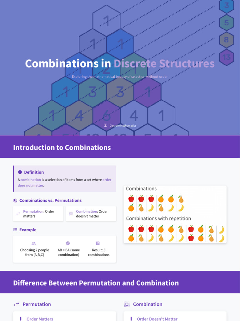 Understanding Combinations in Mathematics | PDF | Discrete Mathematics ...