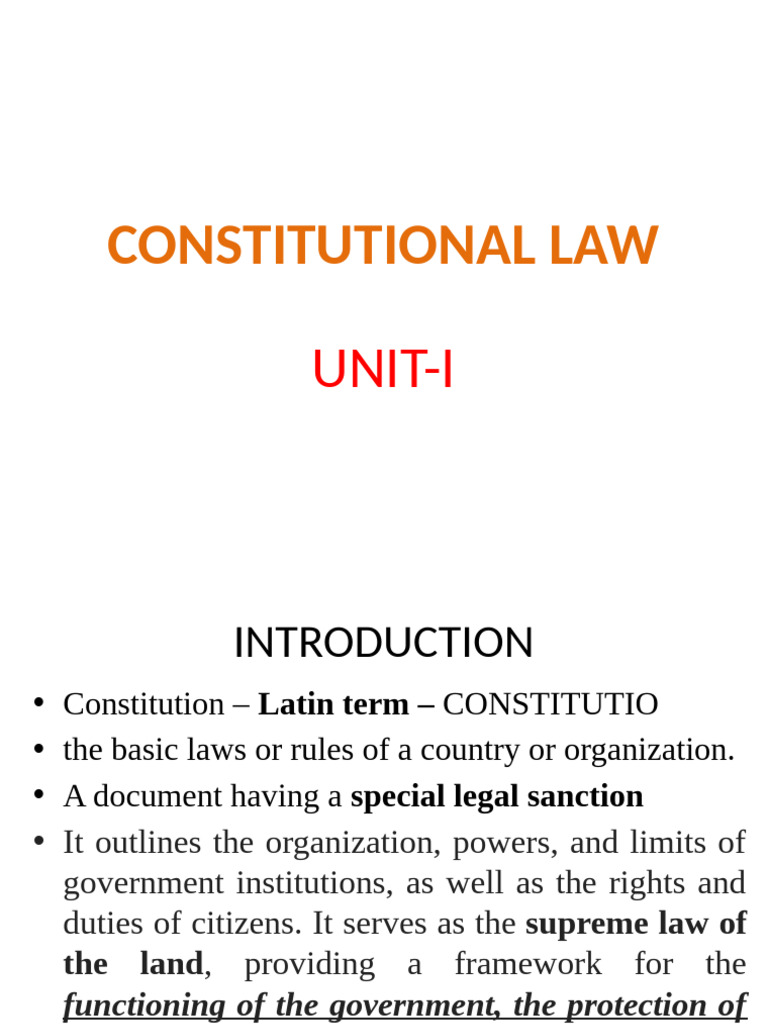 Consti 1-unit 1 | PDF | Constitution | Constitutional Law