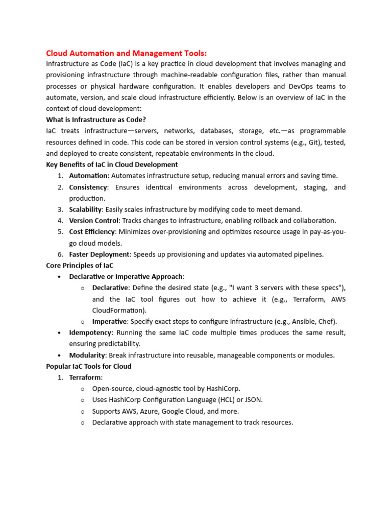 Infrastructure as Code with Terraform Guide | PDF | Cloud Computing ...