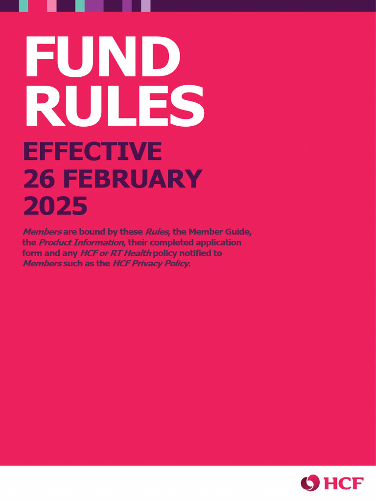 HCF Fund Rules and Member Policies | PDF | Insurance | Emergency ...