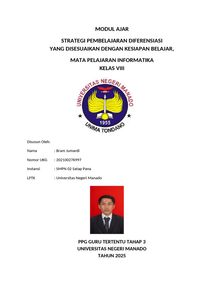 Strategi Pembelajaran Informatika Kelas VIII | PDF