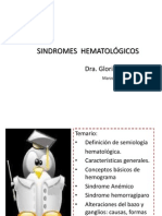 Síndromes hematológicos: anemia, leucocitosis, trombocitopenia