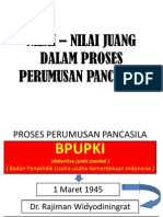 Nilai - Nilai Juang Dalam Proses Perumusan Pancasila