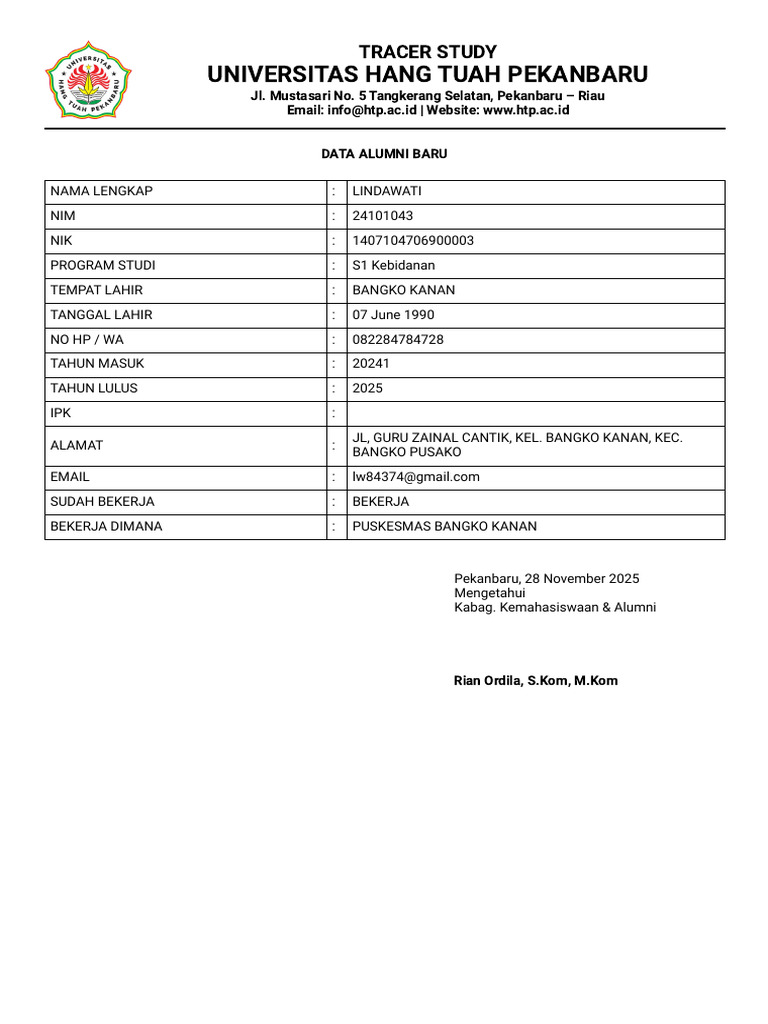 Data Alumni Baru | PDF