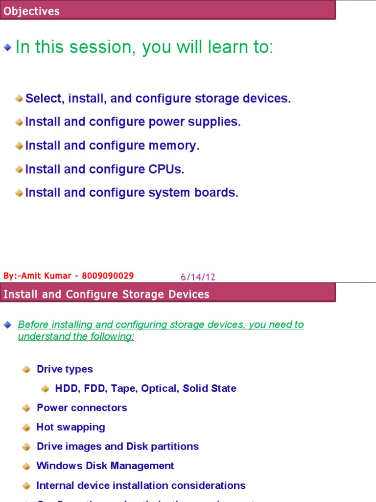 In This Session, You Will Learn To | PDF | Disk Storage | Solid State Drive