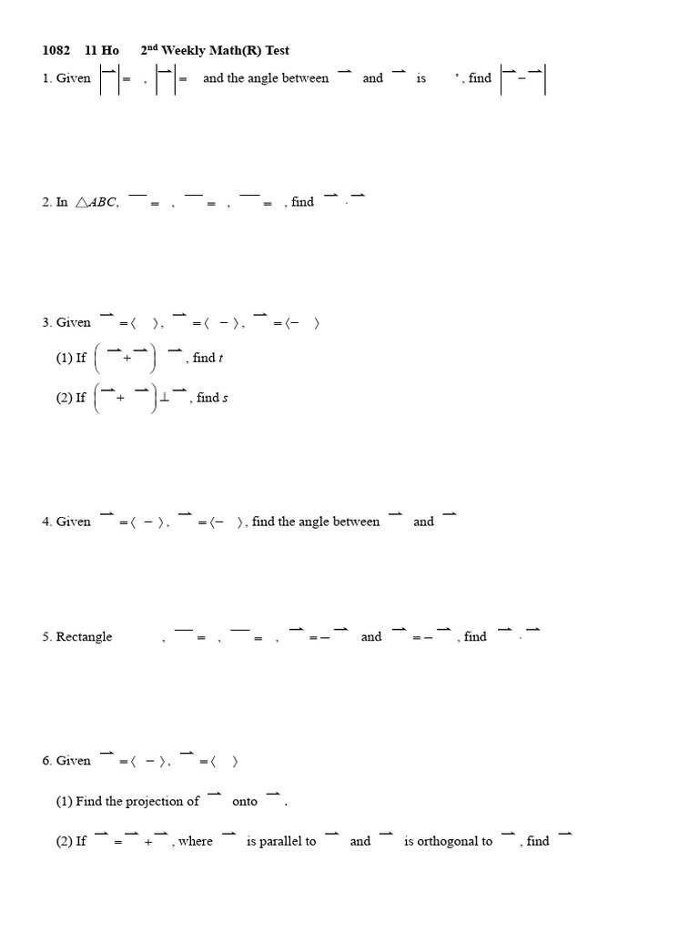 2nd Weekly Math Test Solutions | PDF