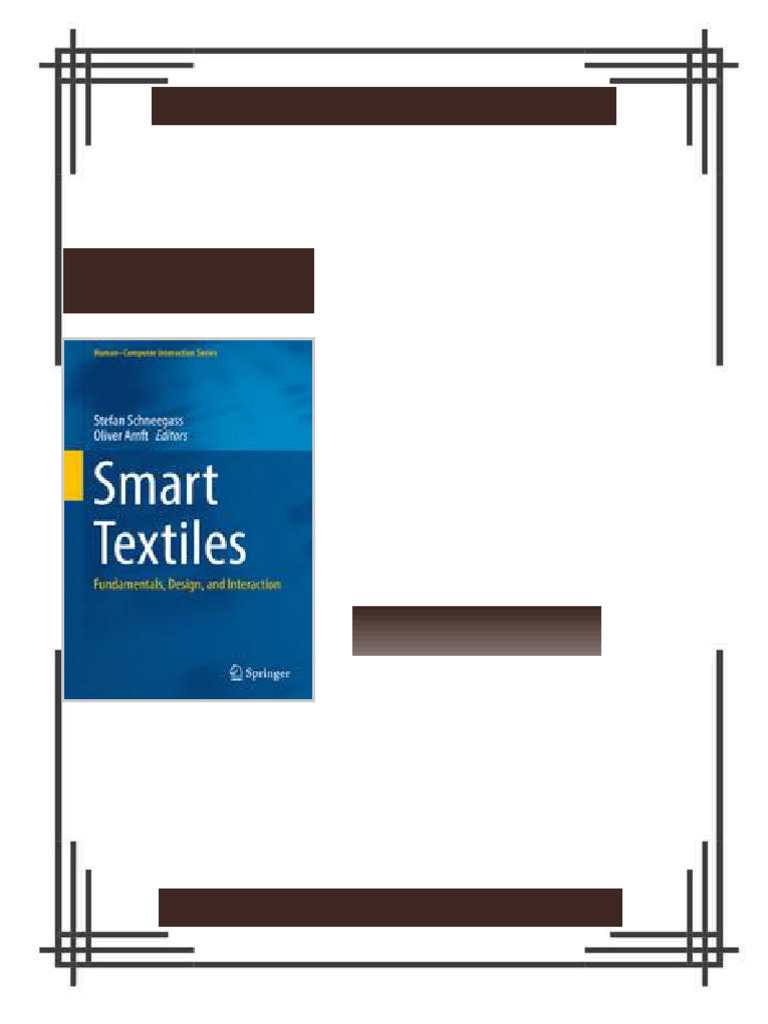 Smart Textiles Fundamentals Design and Interaction 1st Edition Stefan ...