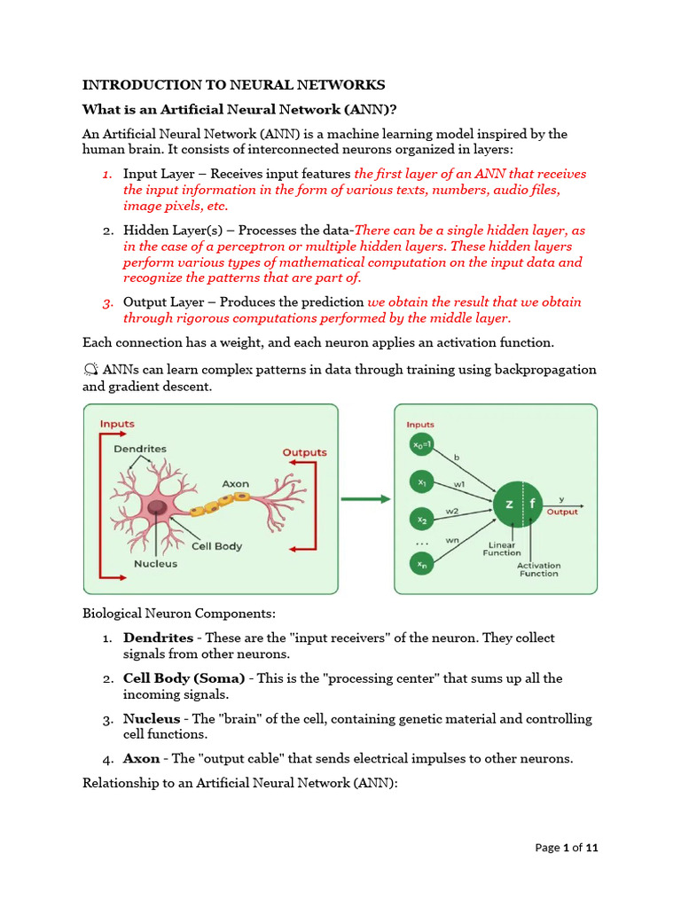 Understanding Artificial Neural Networks | PDF | Neuron | Algorithms