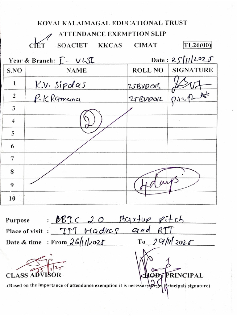 OD form | PDF