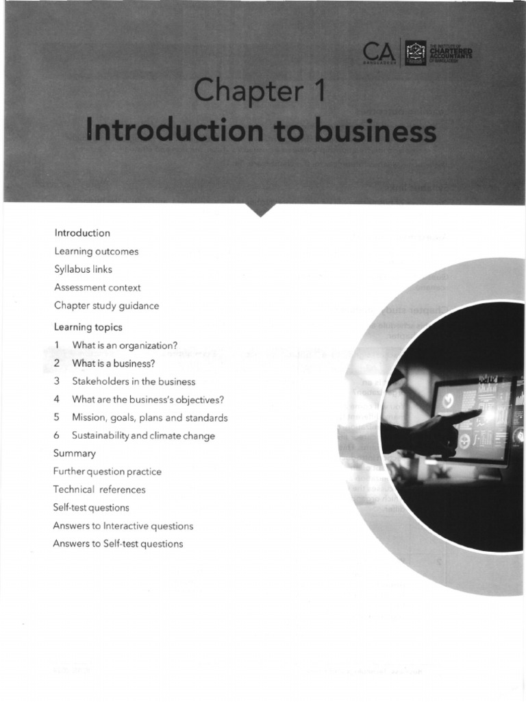 Introduction to Business Concepts and Objectives | PDF | Governance ...