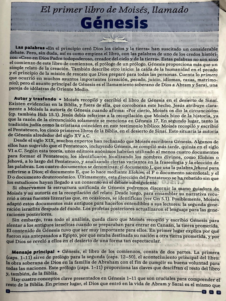 Análisis del Libro de Génesis en la Biblia | PDF | Abrahán | Libro del ...