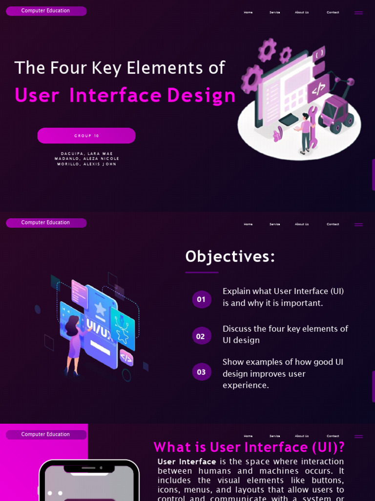 Four Key Elements of UI Design | PDF | User Interface | User Interface ...