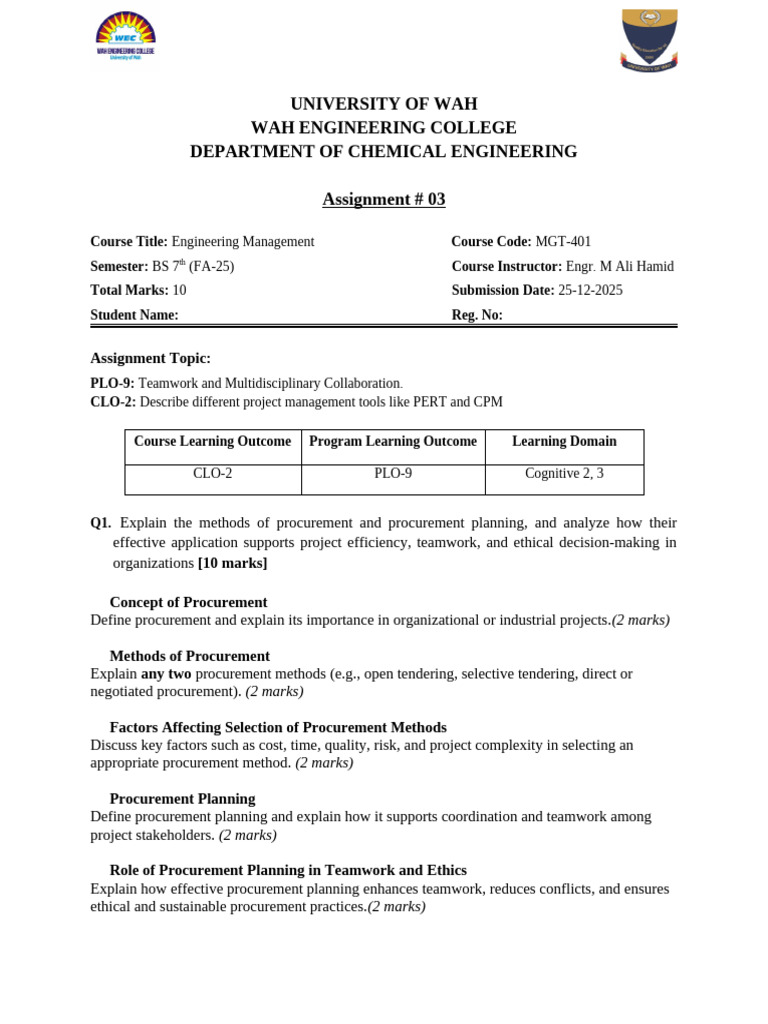 Assignment 3 EM | PDF