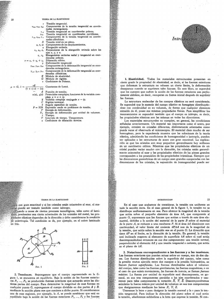 c1 Timoshenko Goodier | PDF | Elasticidad (Física) | Estrés (Mecánica)
