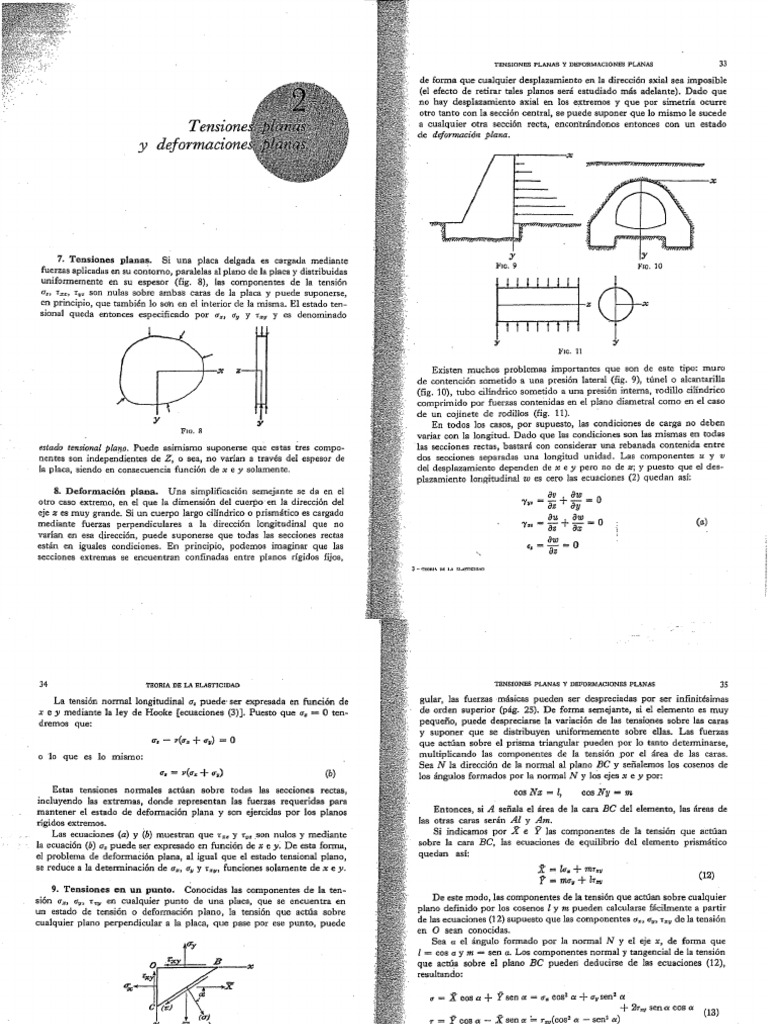 c2 Timoshenko Goodier | PDF | Estrés (Mecánica) | Elasticidad (Física)