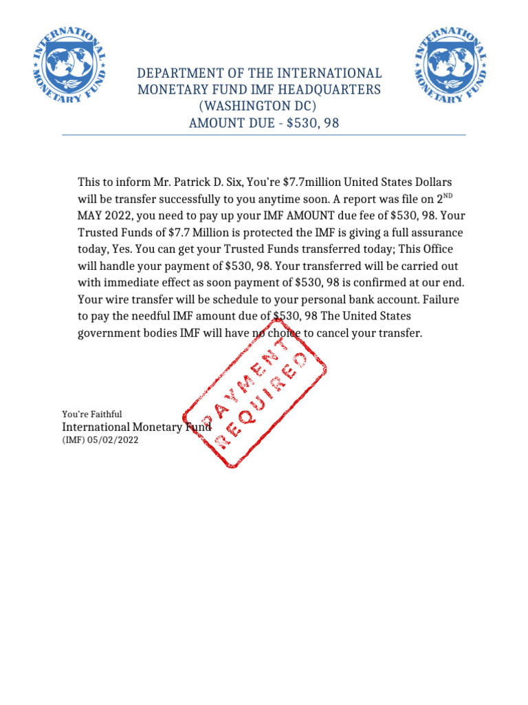 Imf Letter | PDF