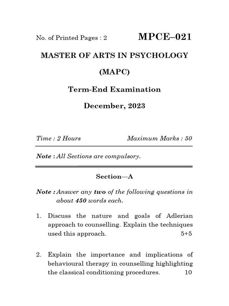Mpce Dec 2023 | PDF