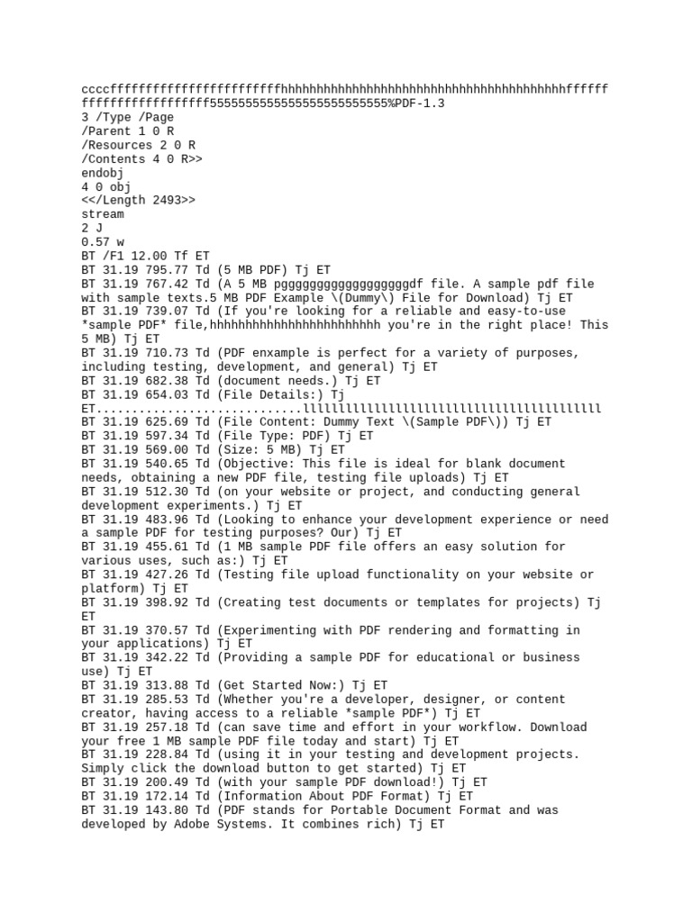 Download Sample 5MB PDF File | PDF | Websites | Computing