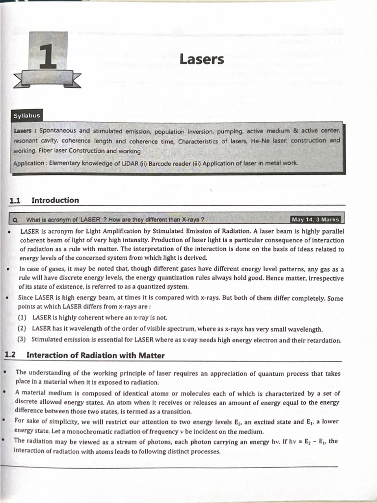 Lasers MU | PDF
