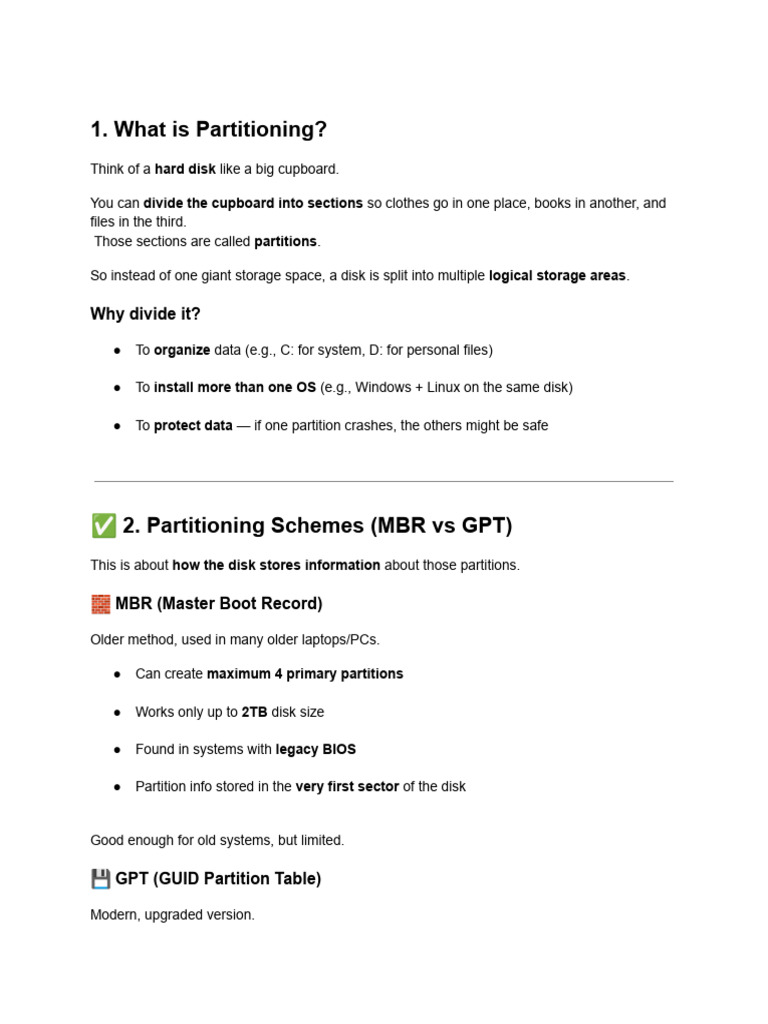 Understanding Disk Partitioning Basics | PDF | Windows Registry ...