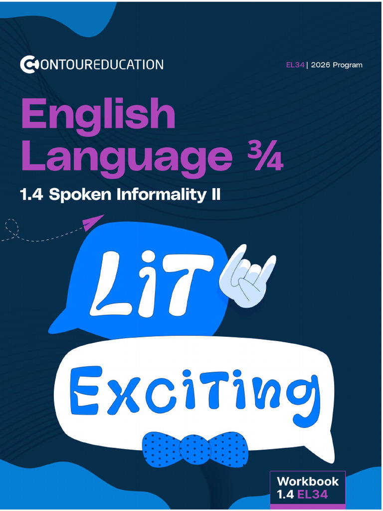 EL34 (1.4) - Spoken Informality - Workbook | PDF | Discourse | Human ...