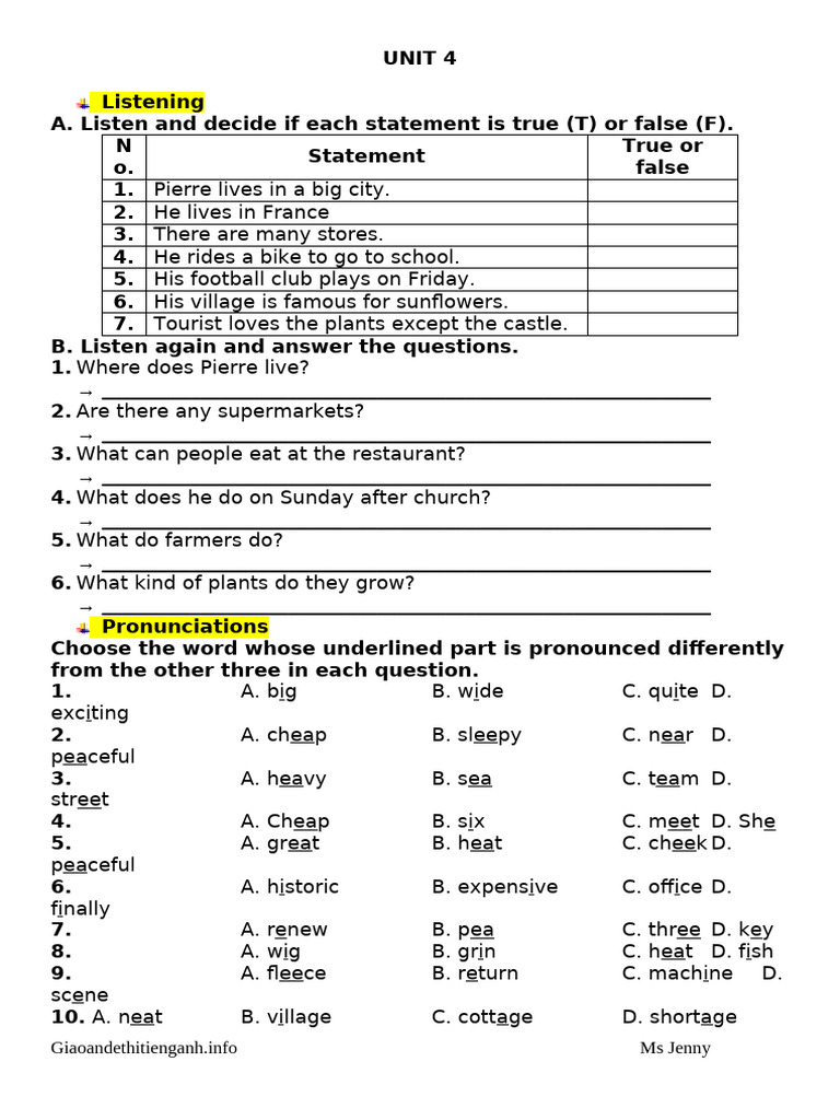Listening and Language Exercises for ESL | PDF