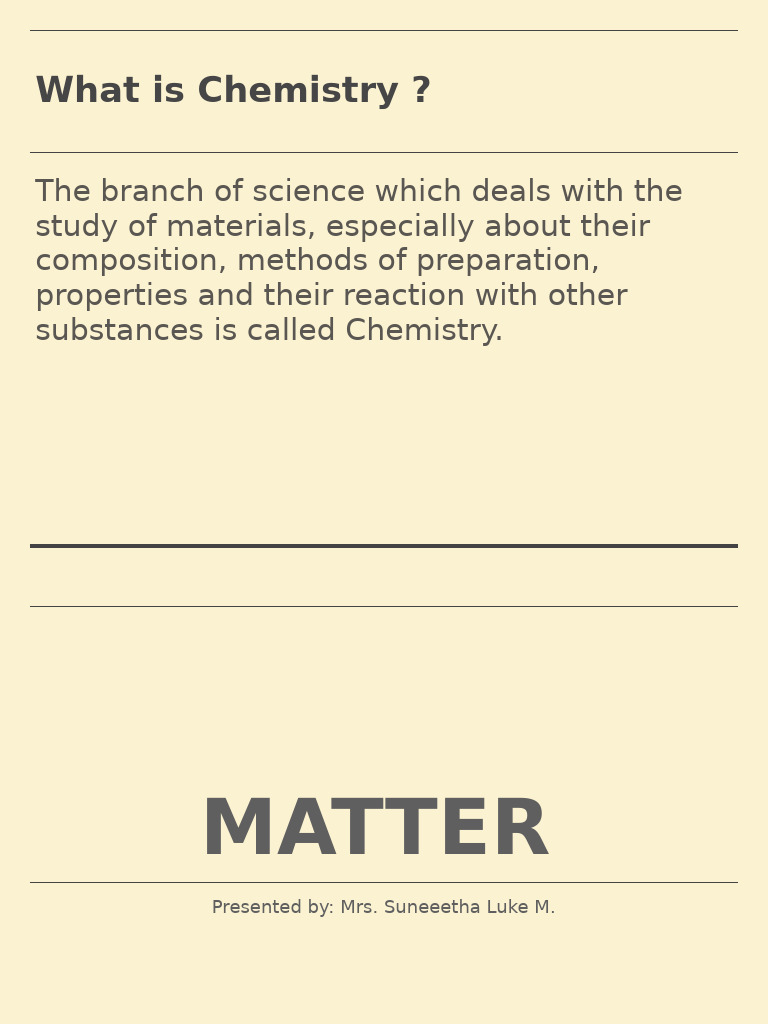Understanding Chemistry and Matter | PDF