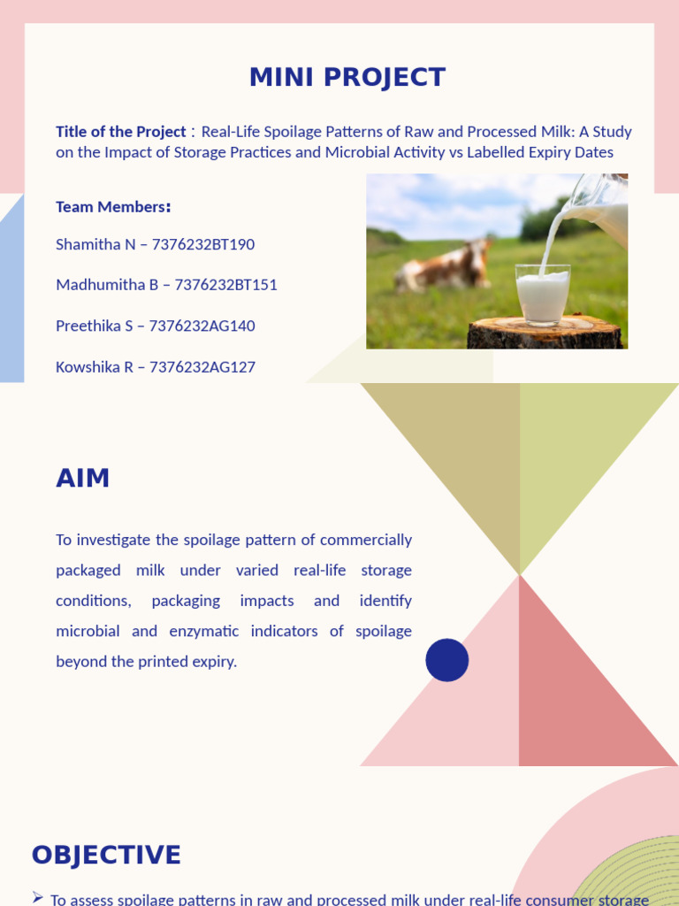 Mini Project Review 0 | PDF | Milk | Decomposition