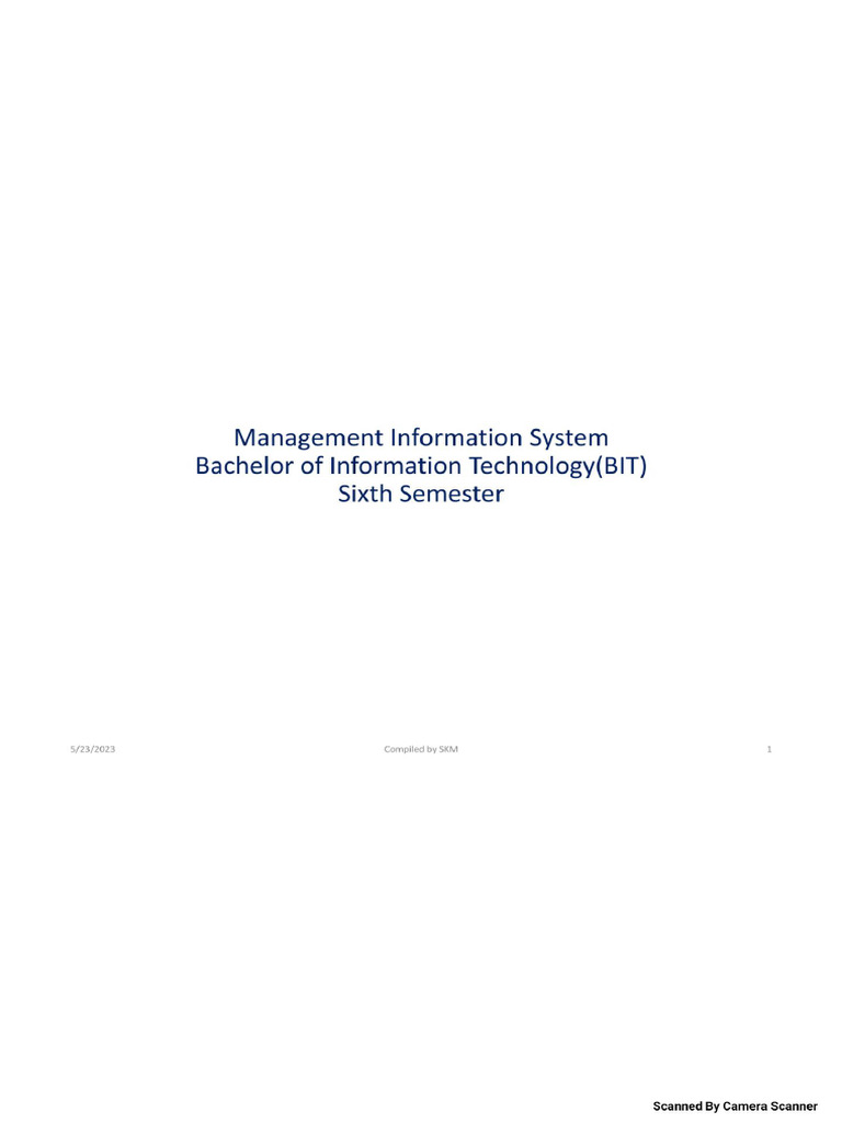 Unit 1 Information Systems in Global Business Today (3 HRS.) | PDF