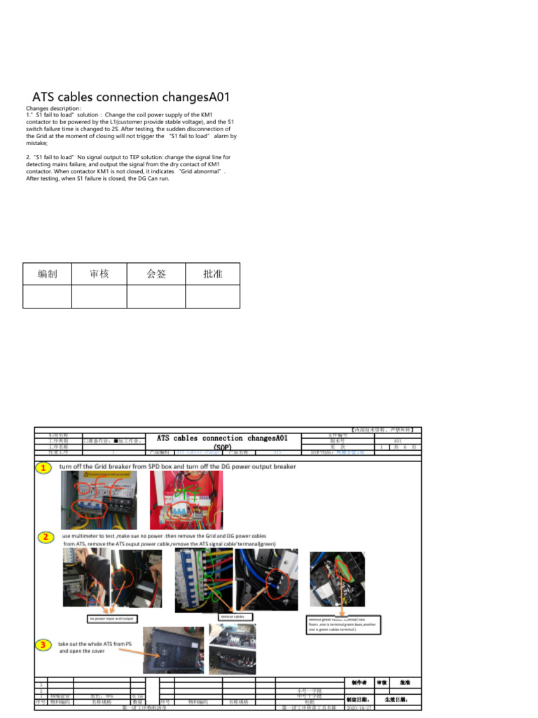 ATS Cables Connection Changes 6page | PDF