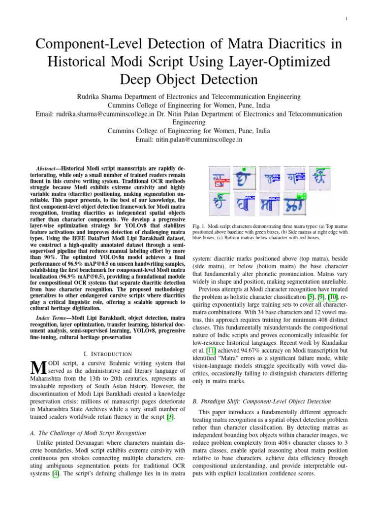 Modi Script Matra Segmentation | PDF | Optical Character Recognition ...