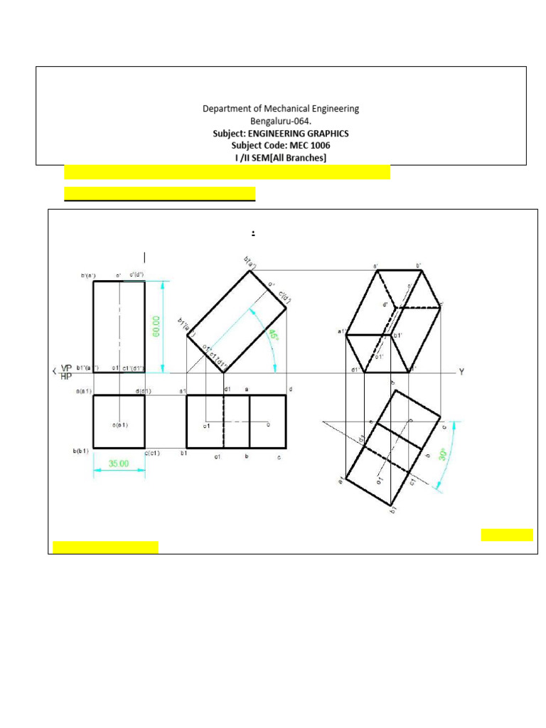 Engineering Graphics Projections Solutions | PDF | Convex Geometry ...