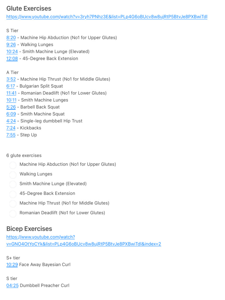 Glute Exercises | PDF | Strength Training | Musculoskeletal System