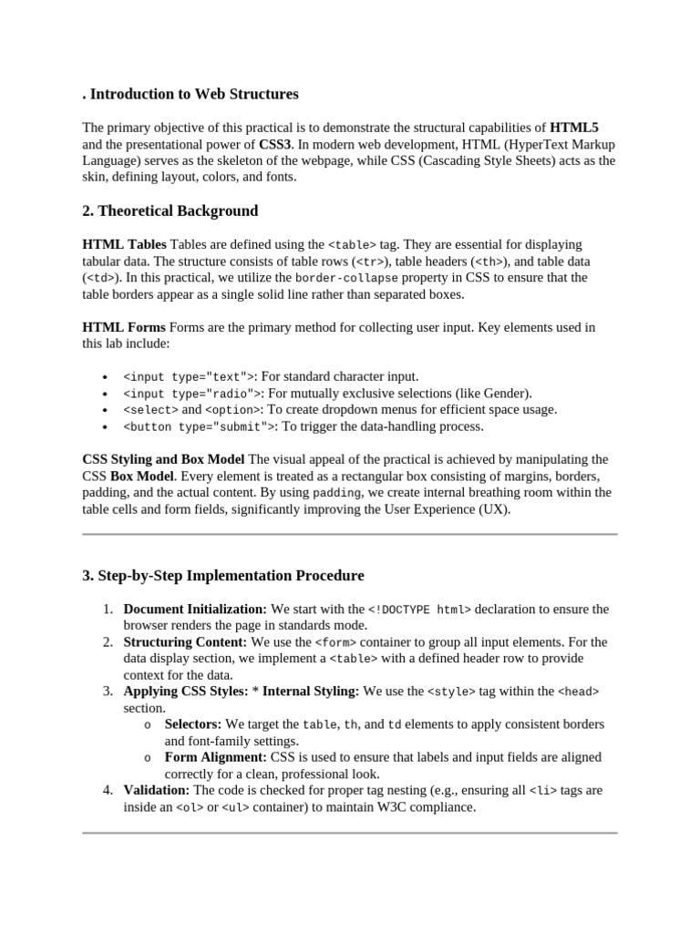 HTML5 and CSS3 Web Structure Guide | PDF | Html | Html Element