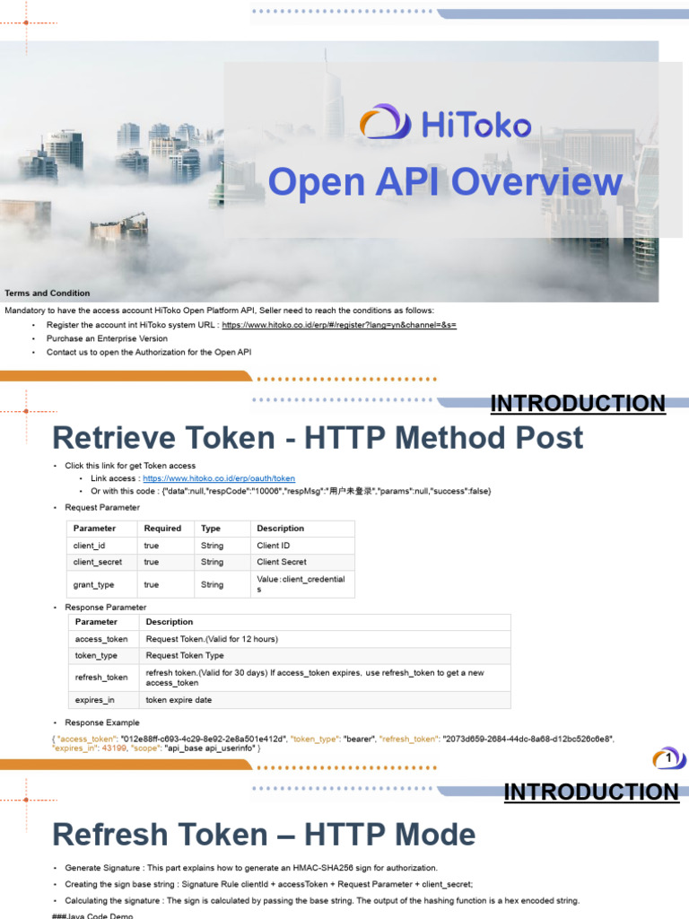 HiToko Open Platform API Terms | PDF | Parameter (Computer Programming ...