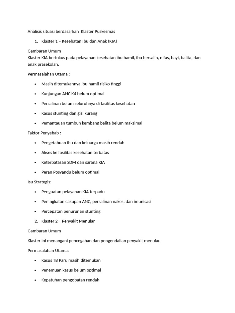 Analisis Klaster Puskesmas Kesehatan | PDF
